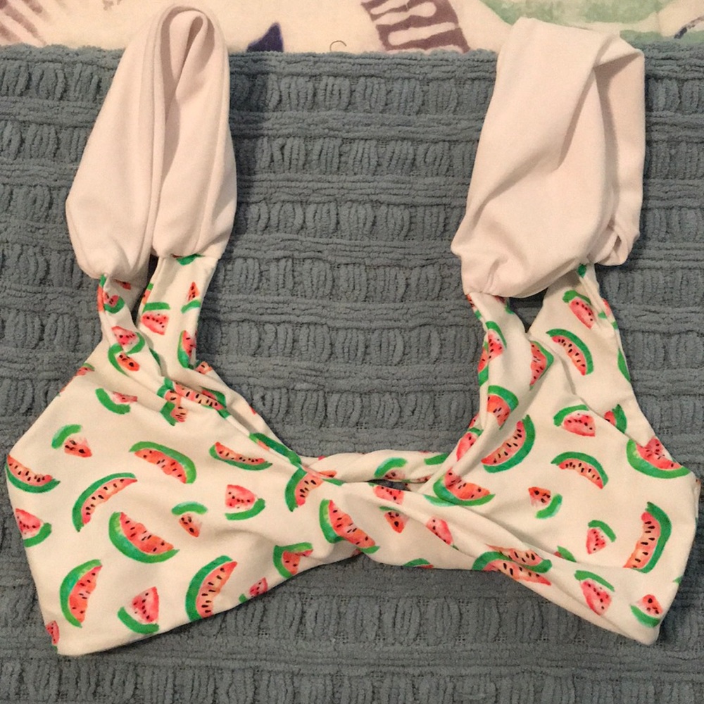 Watermelon Patterned Bikini Top